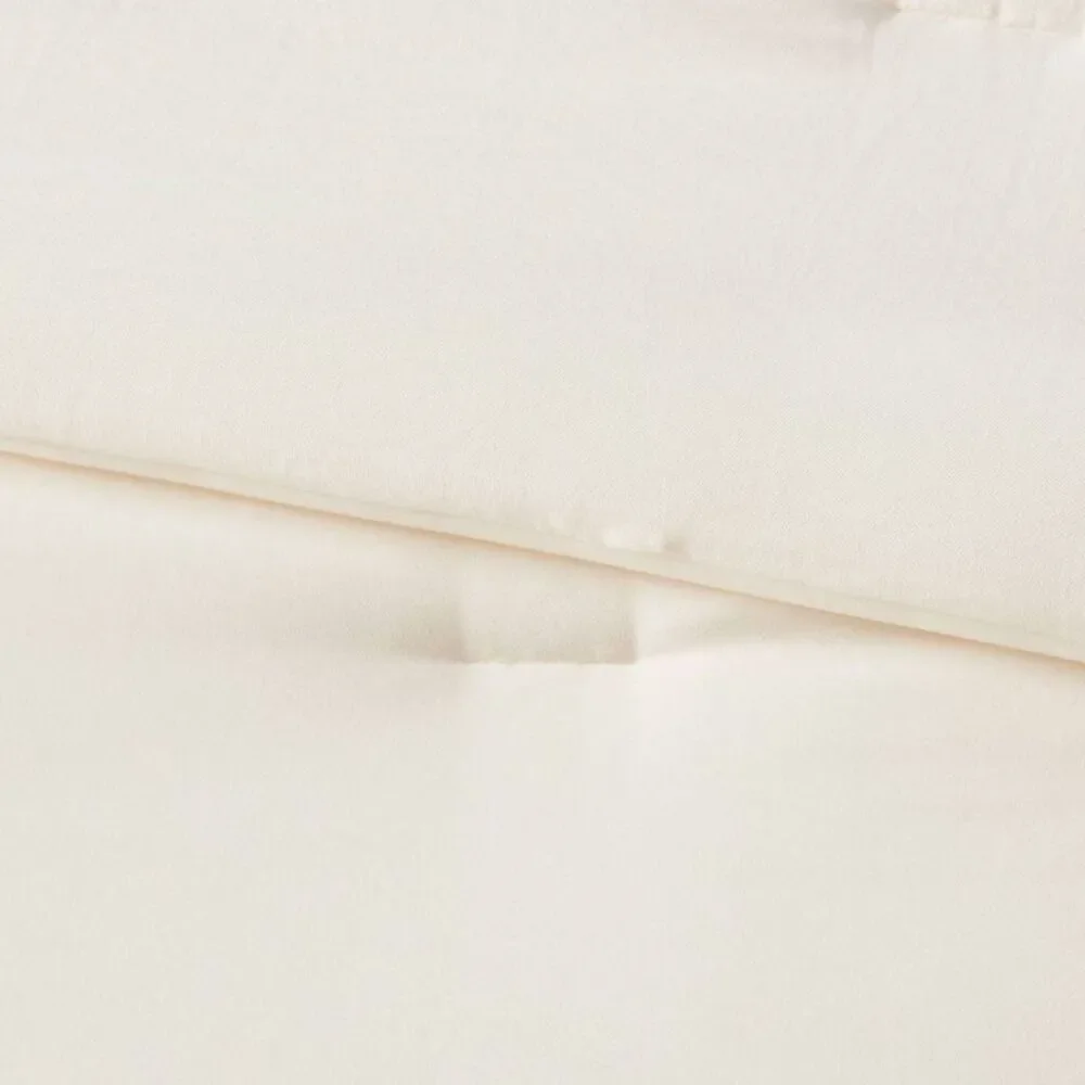 King Lustrous Velvet Comforter & Sham Set Cream - Threshold